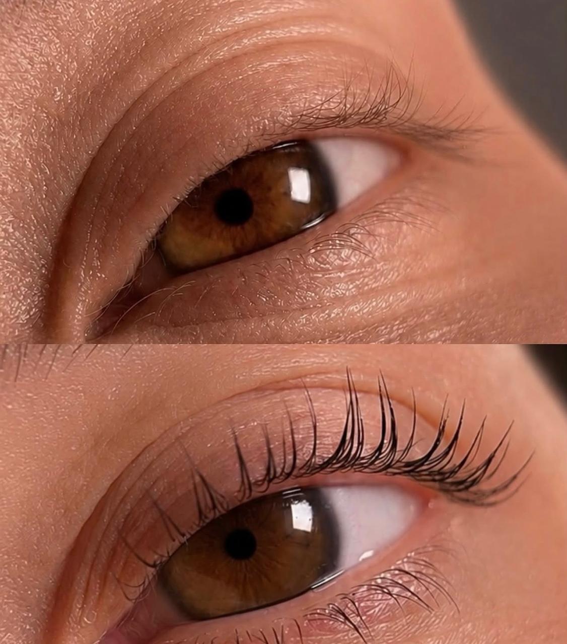 Lash Lift Before and After - Detail